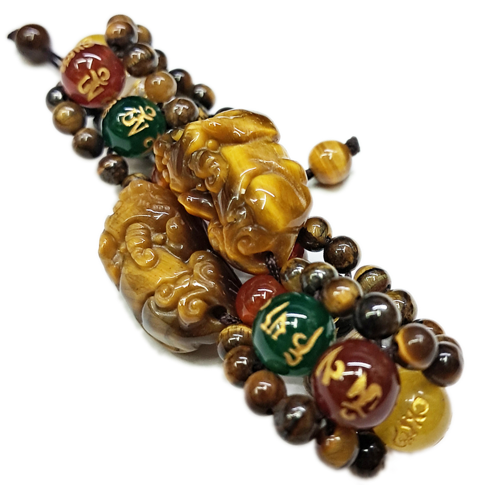 豼貅{虎眼石}五行珠中國結手鍊【十方】127761