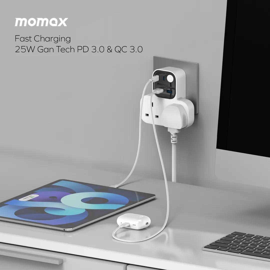 Momax 2024最新雙TypeC 25W gAn T蘇