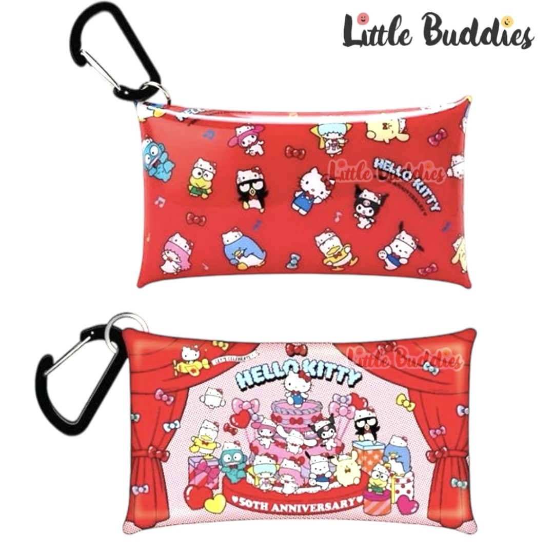 Sanrio Hello Kitty 50周年 朋友慶祝系列 爬山扣啪啪袋