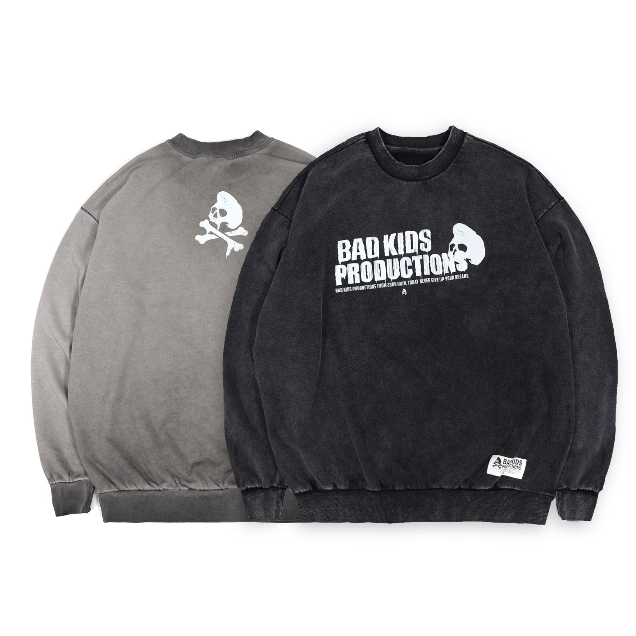 BAD KIDS 惡童 24A/W Washed sweatshirt  (蠟染水洗大學T)