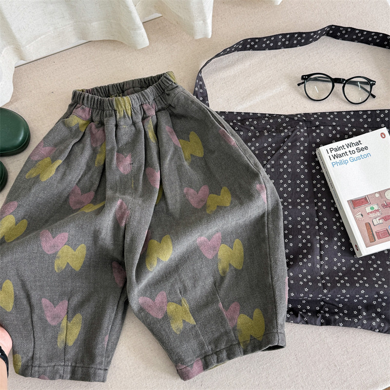 復古水洗棉長褲