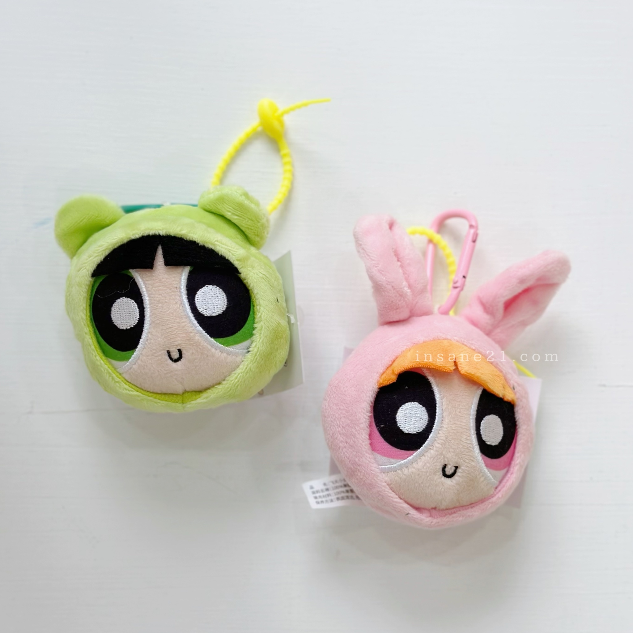 飛天小女警 動物裝扮 大頭吊飾 毛絨掛飾 吊飾 鑰匙圈