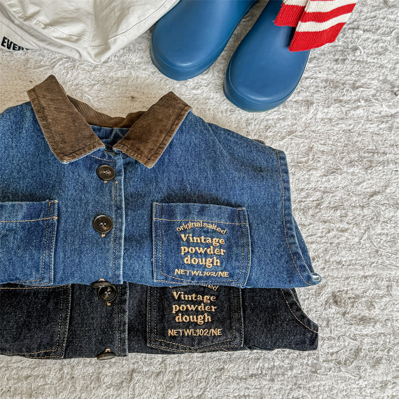 美式感個性牛仔背心