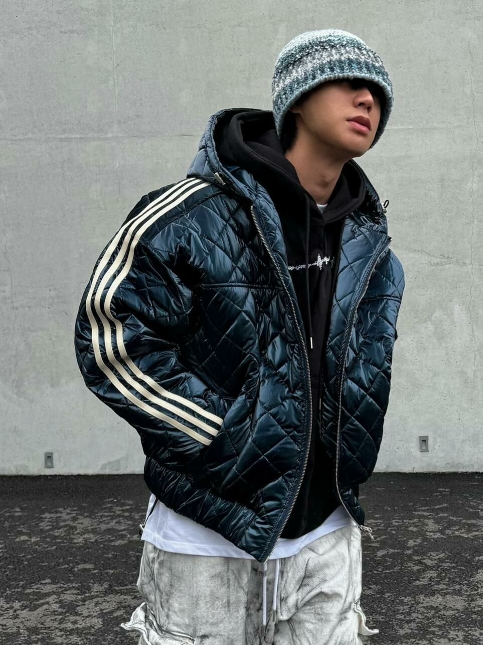 三間暗格連帽拉鍊外套(薄夾棉) OWN-046JK