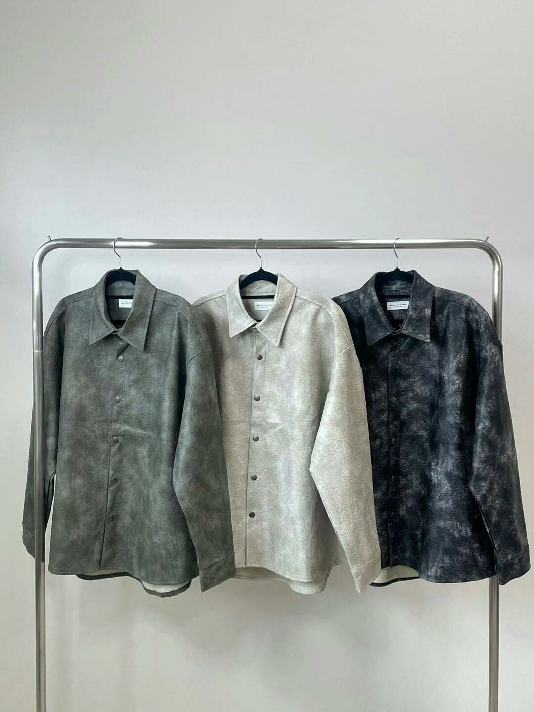 反領合成皮恤衫外套 BANYA-017JK