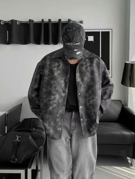 反領合成皮恤衫外套 BANYA-017JK