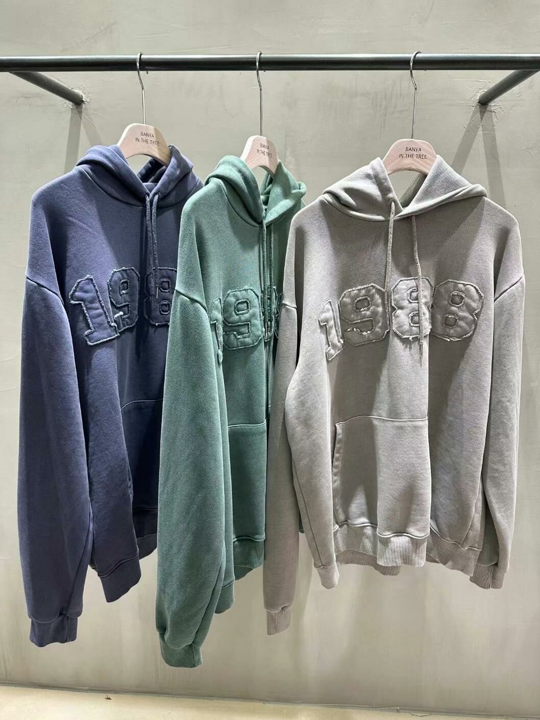 洗水數字連帽衛衣 BANYA-019T