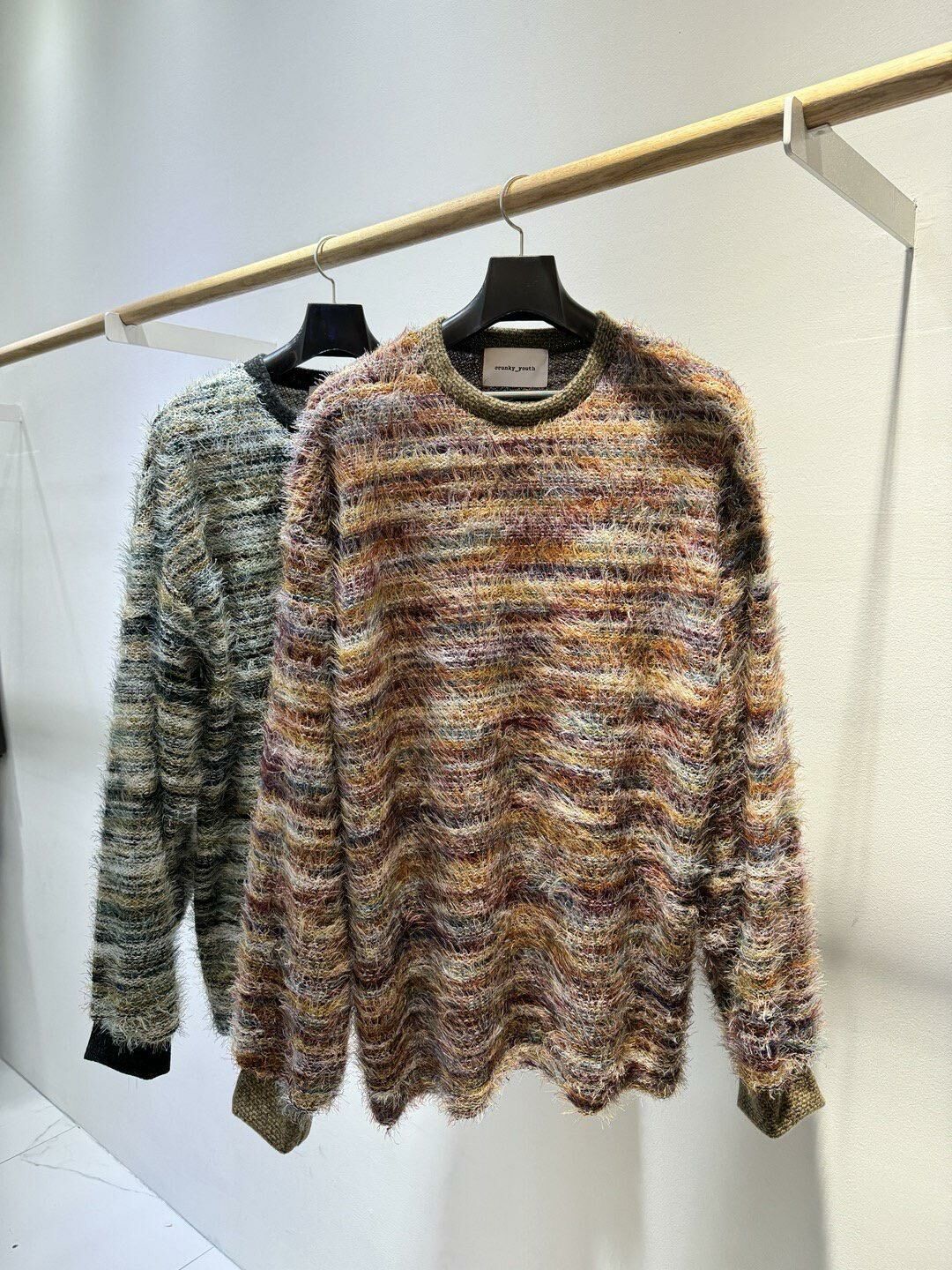 圓領混色針織衫 Crunky_youth-074T