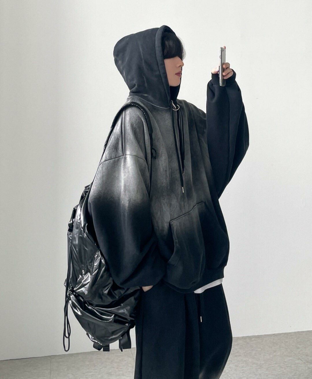 洗水拼色連帽衛衣(薄抓毛底) GLAMOUR-044T