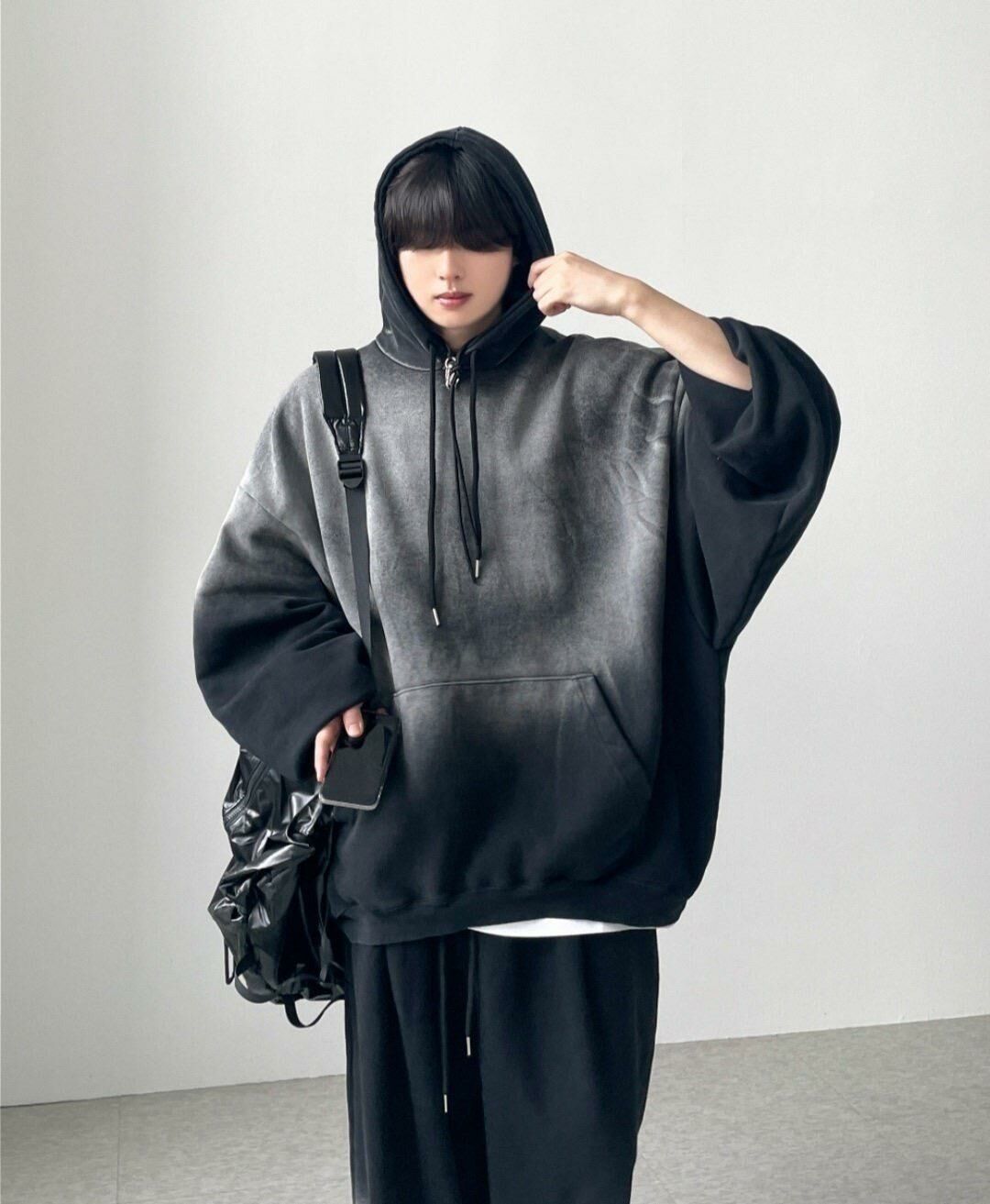 洗水拼色連帽衛衣(薄抓毛底) GLAMOUR-044T