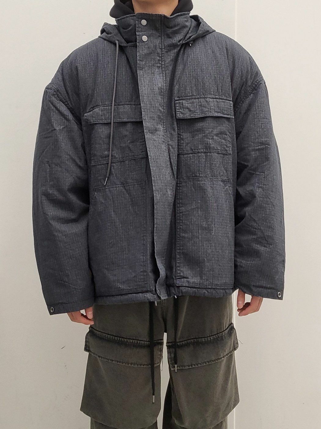 淨色連帽拉鍊外套 GLAMOUR-052JK