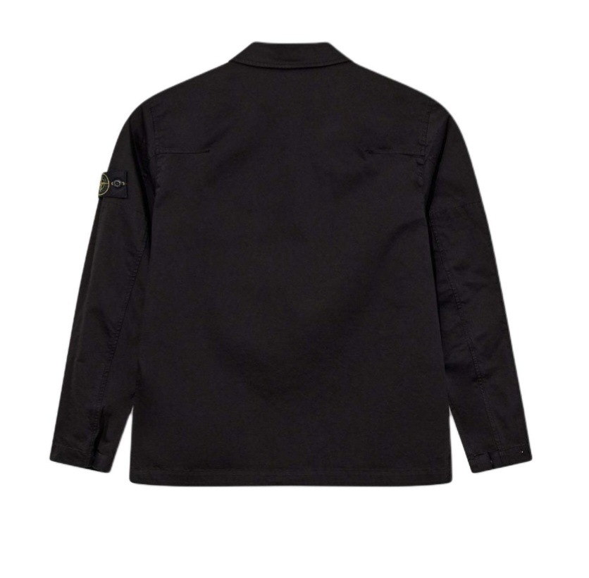 【代購】 Stone Island 石頭島 石島 10812 黑色 翻領 襯衫夾克 拉鍊外套 NOV
