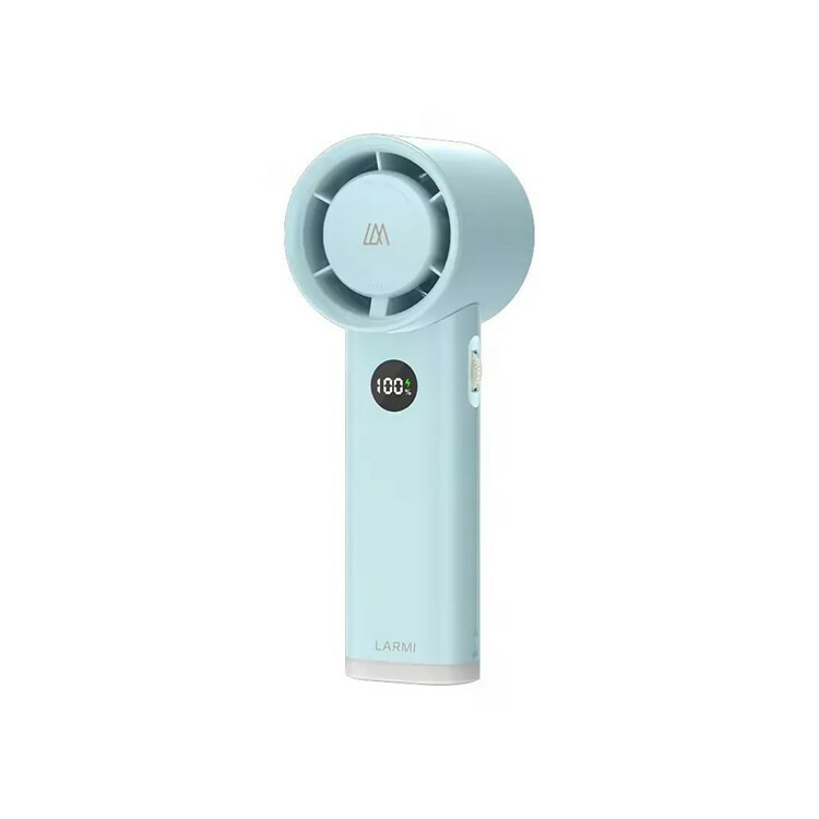 【樂米 LARMI】樂米手持渦輪風扇 LMF06 湖水藍