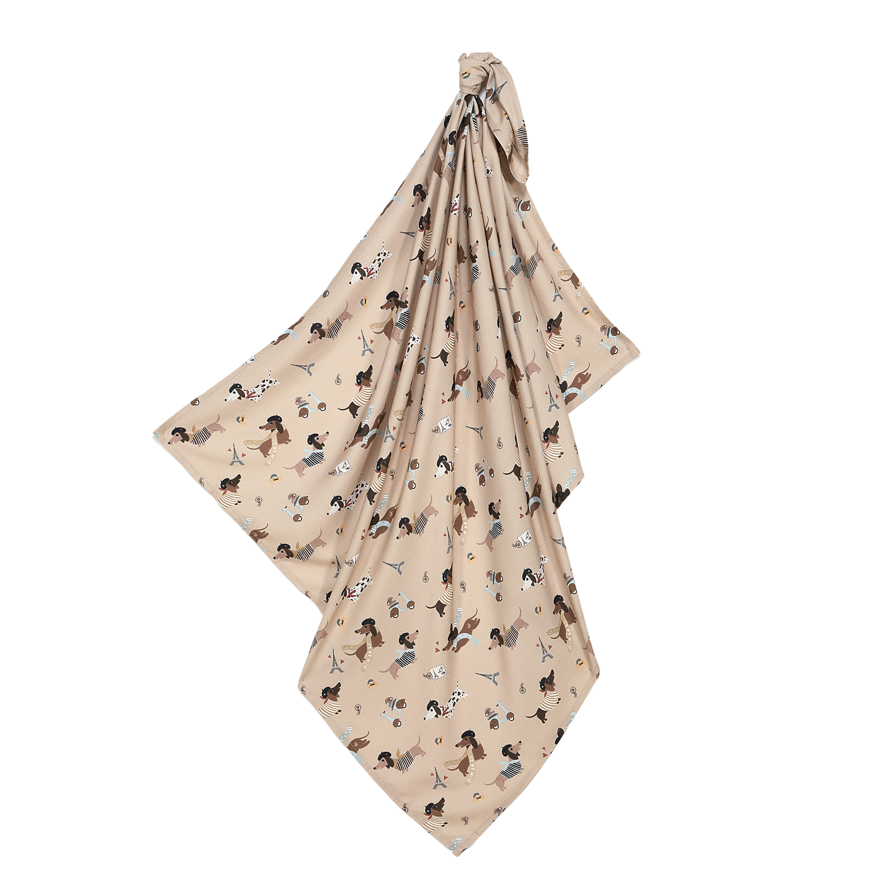 La Millou波蘭 竹纖涼感巾｜抗菌包巾｜巴黎臘腸狗