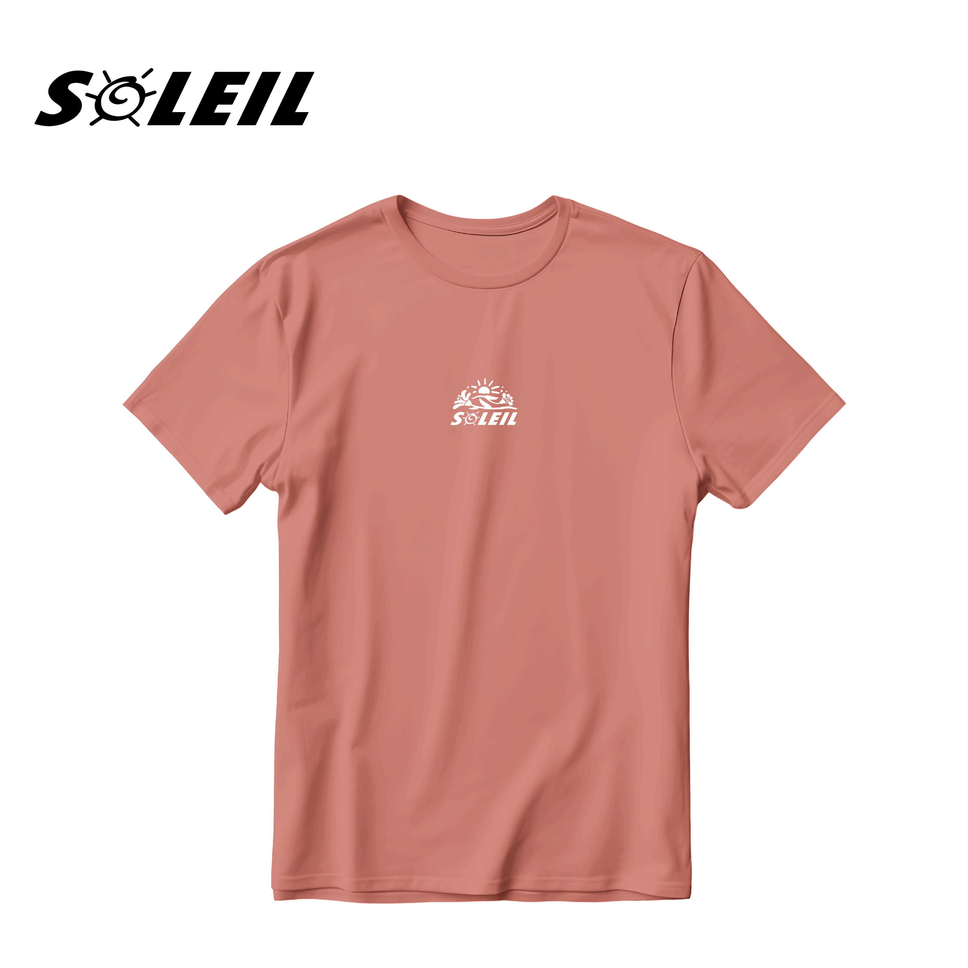 SOLEIL x 莫代爾親膚排汗短袖 女款 (淺紅色) 莫代爾/排汗透氣/快乾/登山休閒 10SL2025-RE