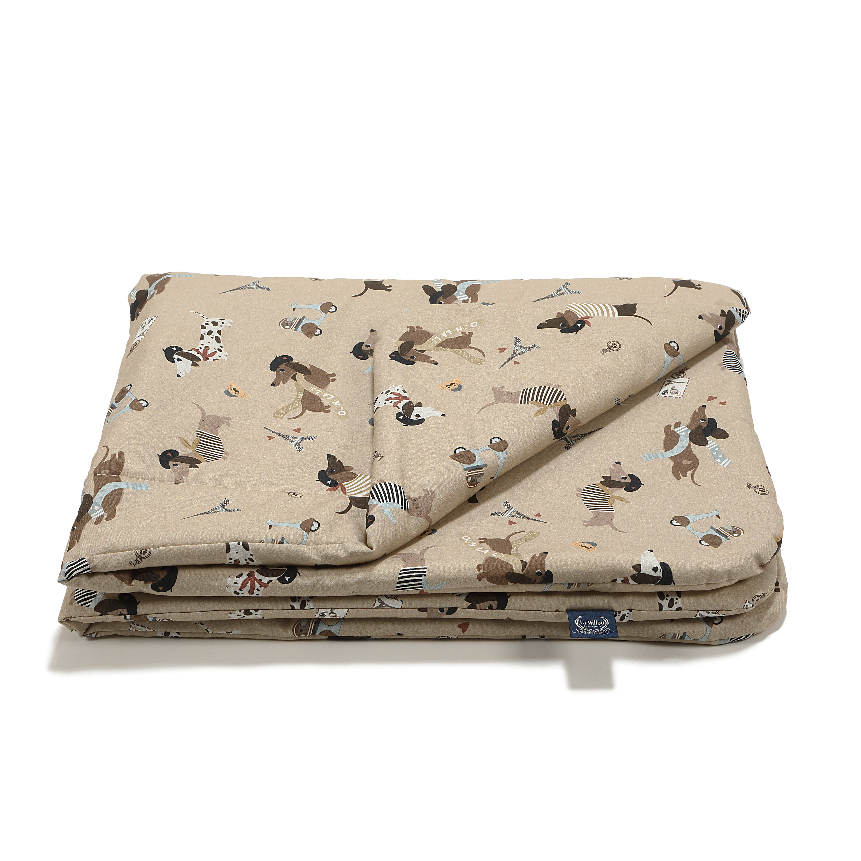 La Millou波蘭 竹纖涼感被(140x110cm)｜抗菌被｜無流蘇簡約質感｜巴黎臘腸狗