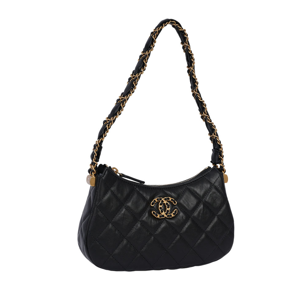 【CHANEL】23K 爆款Chanel 19 Hobo 小羊皮肩背包/腋下包