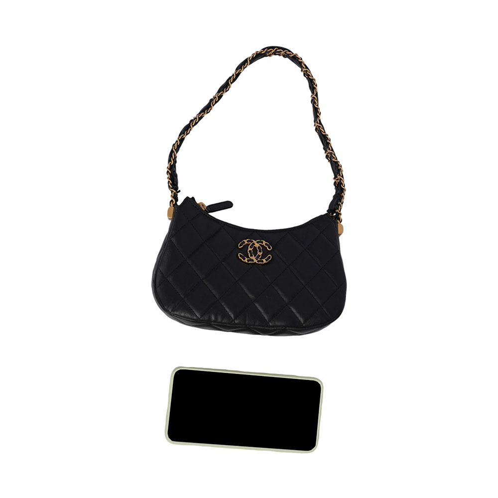 【CHANEL 】23K 爆款Chanel 19 Hobo 小羊皮肩背包/腋下包AP3647 B14306 94305