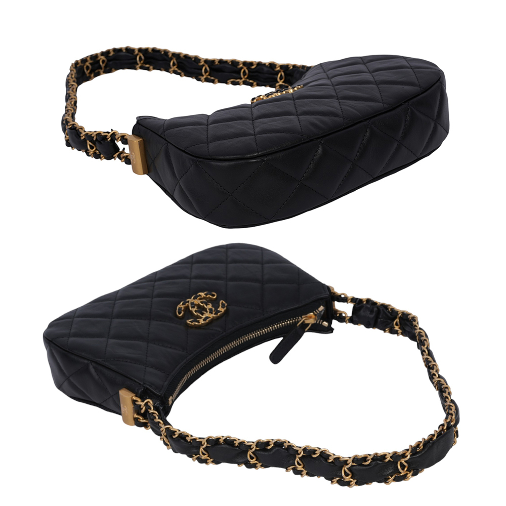 【CHANEL 】23K 爆款Chanel 19 Hobo 小羊皮肩背包/腋下包AP3647 B14306 94305