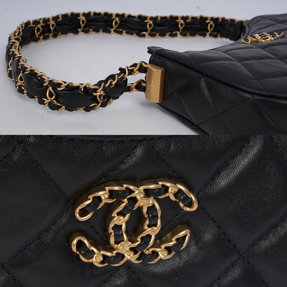 【CHANEL 】23K 爆款Chanel 19 Hobo 小羊皮肩背包/腋下包AP3647 B14306 94305