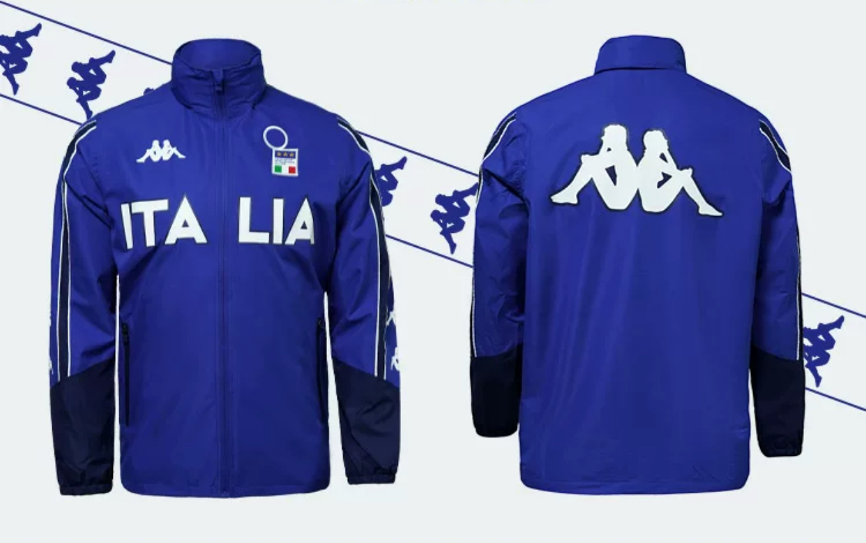 2000 Kappa Italy Retro Training Rain Jacket - Blue