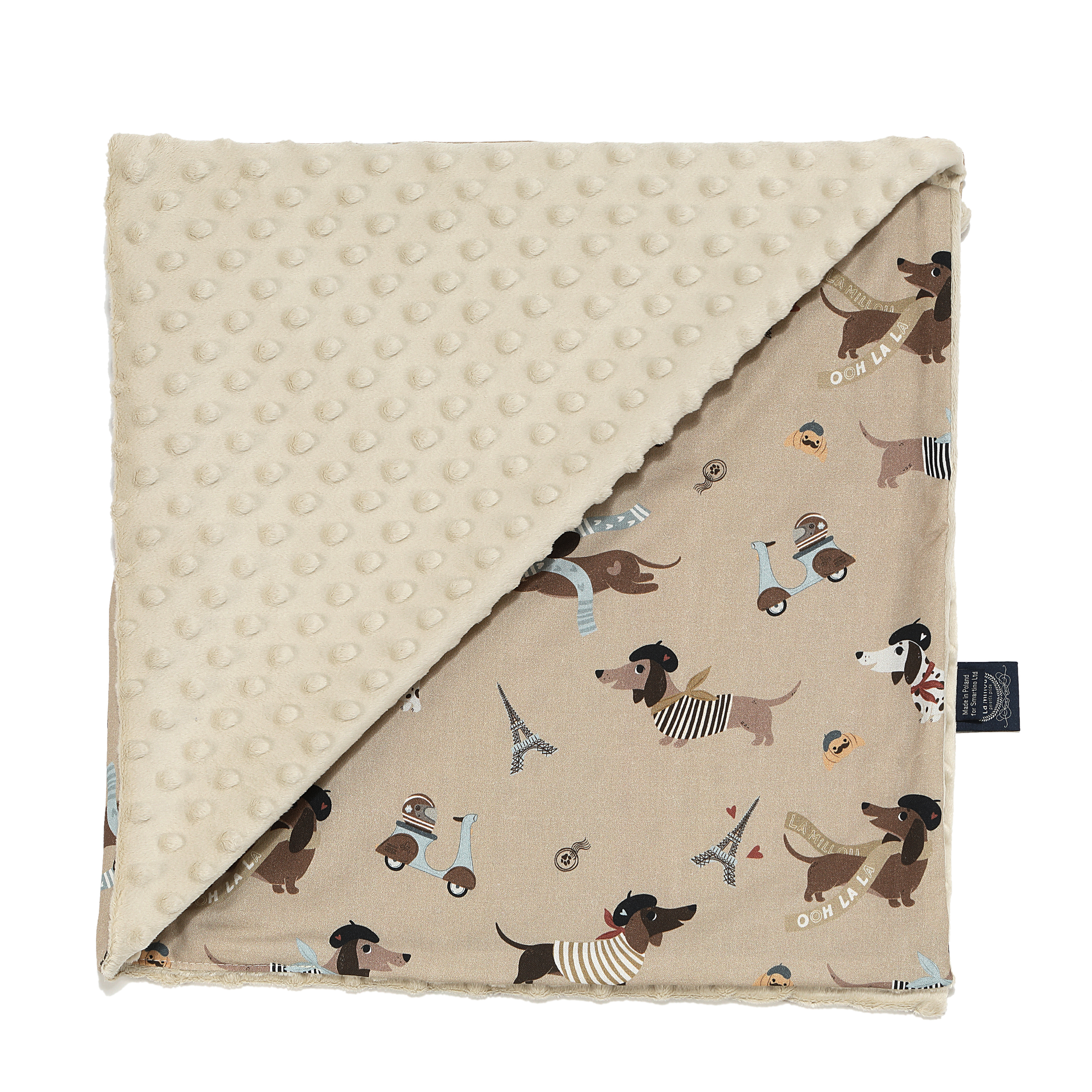 La Millou 單面巧柔豆豆毯｜巴黎臘腸狗｜伊莉沙白