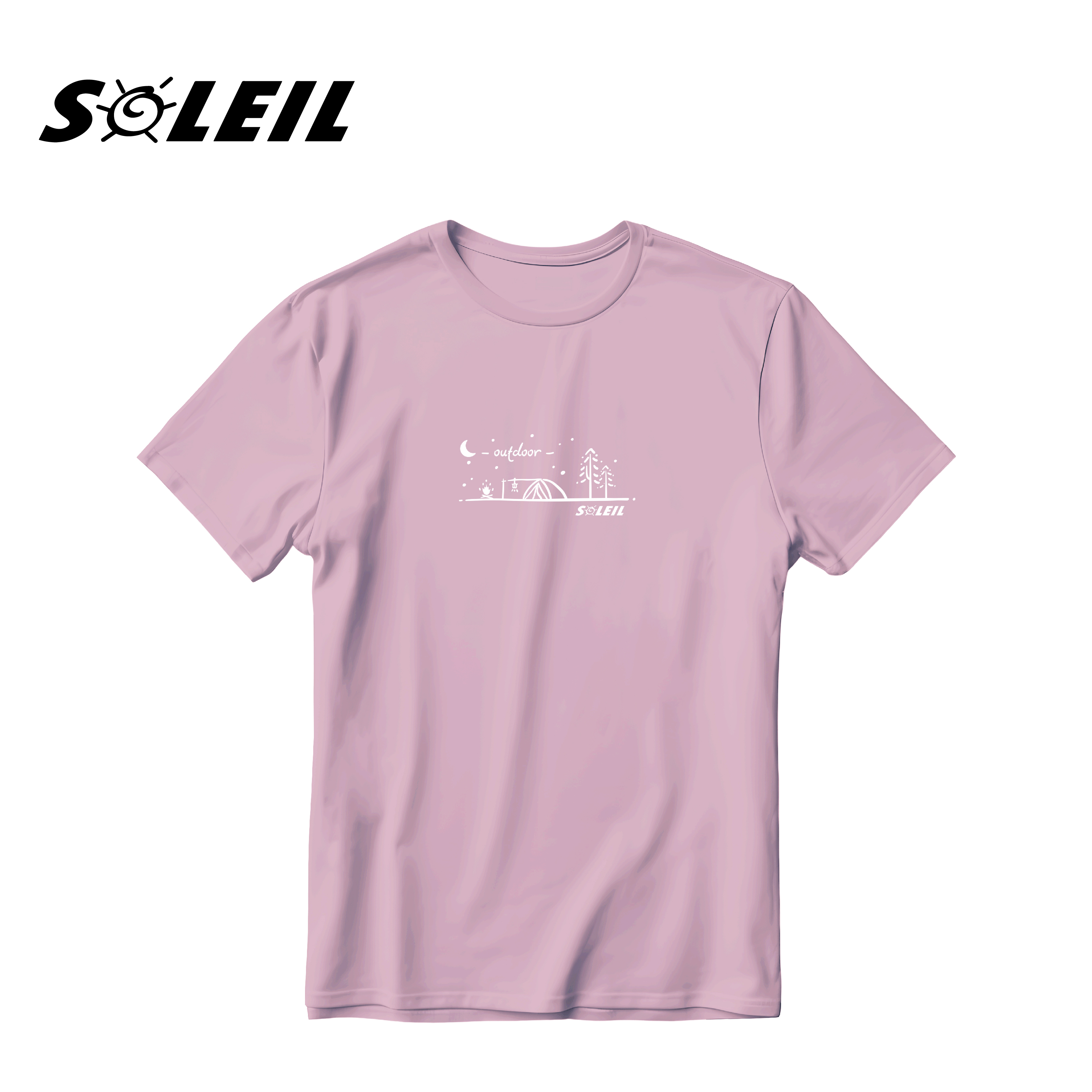 SOLEIL x 莫代爾親膚排汗短袖 女款 (淺紫色) 莫代爾/排汗透氣/快乾/登山休閒 10SL2025-PP