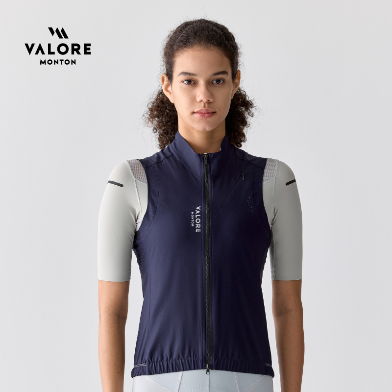 迷霧深藍防風背心