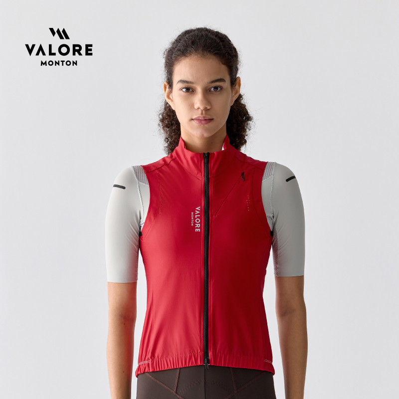 迷霧深紅防風背心