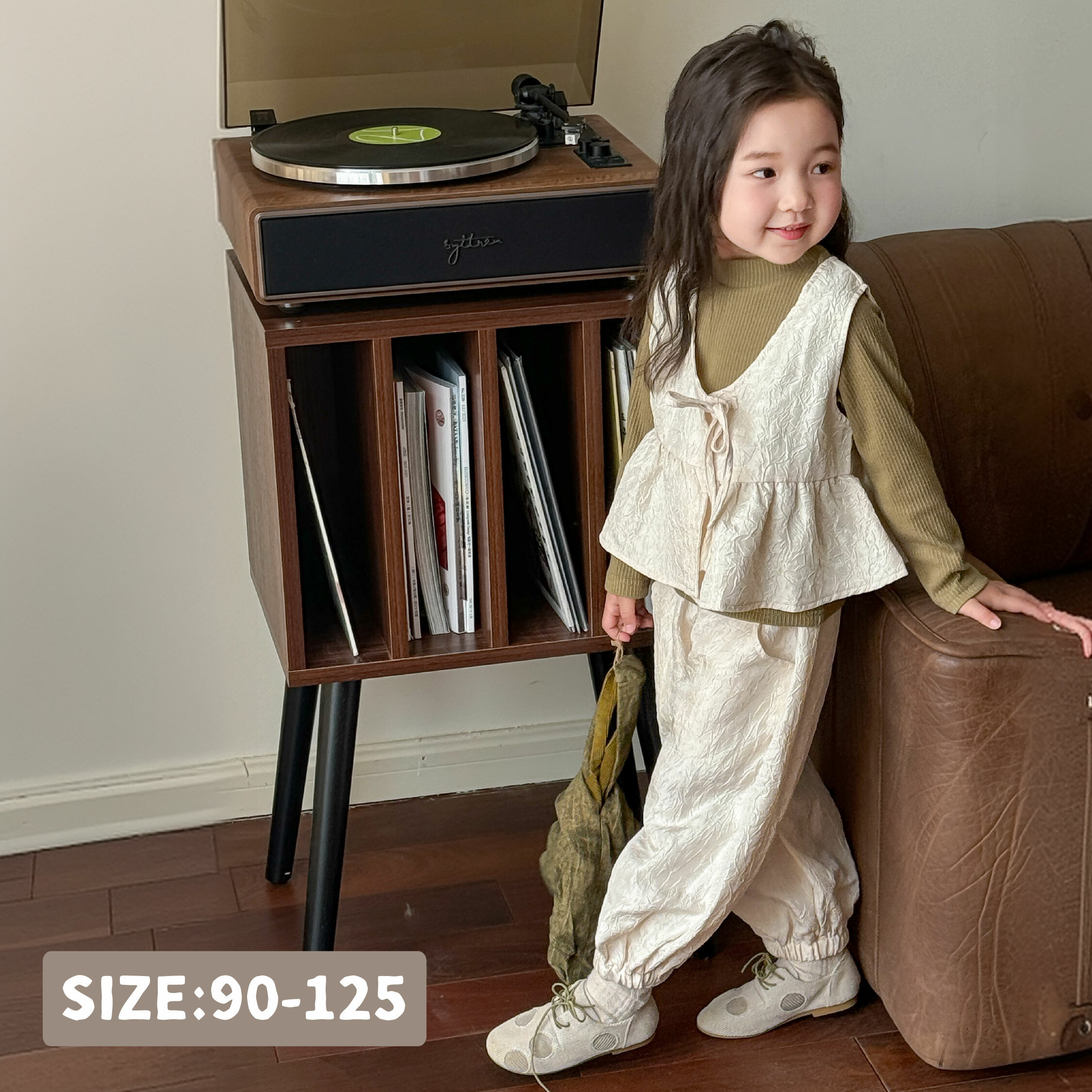 【H45028】氣質綁帶坑條皺皺紋理三件式套裝