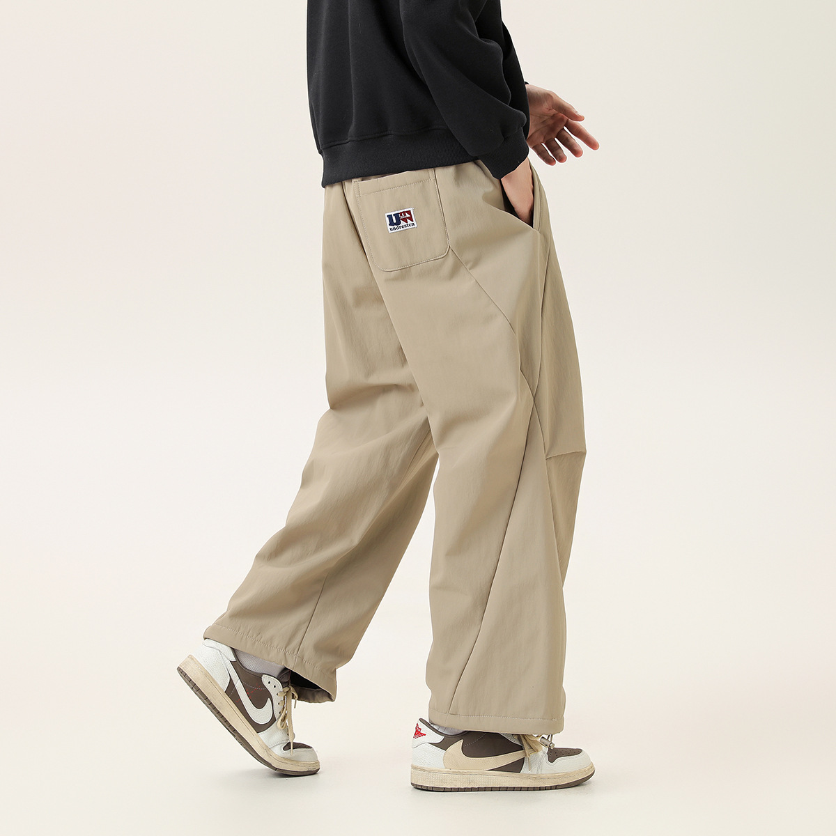 11M29 簡約側抓皺刷毛抽繩傘兵褲 四色