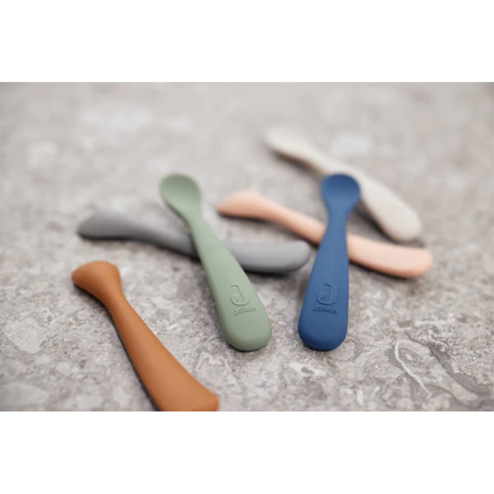 荷蘭Jollein 矽膠湯匙(2入)-Nougat