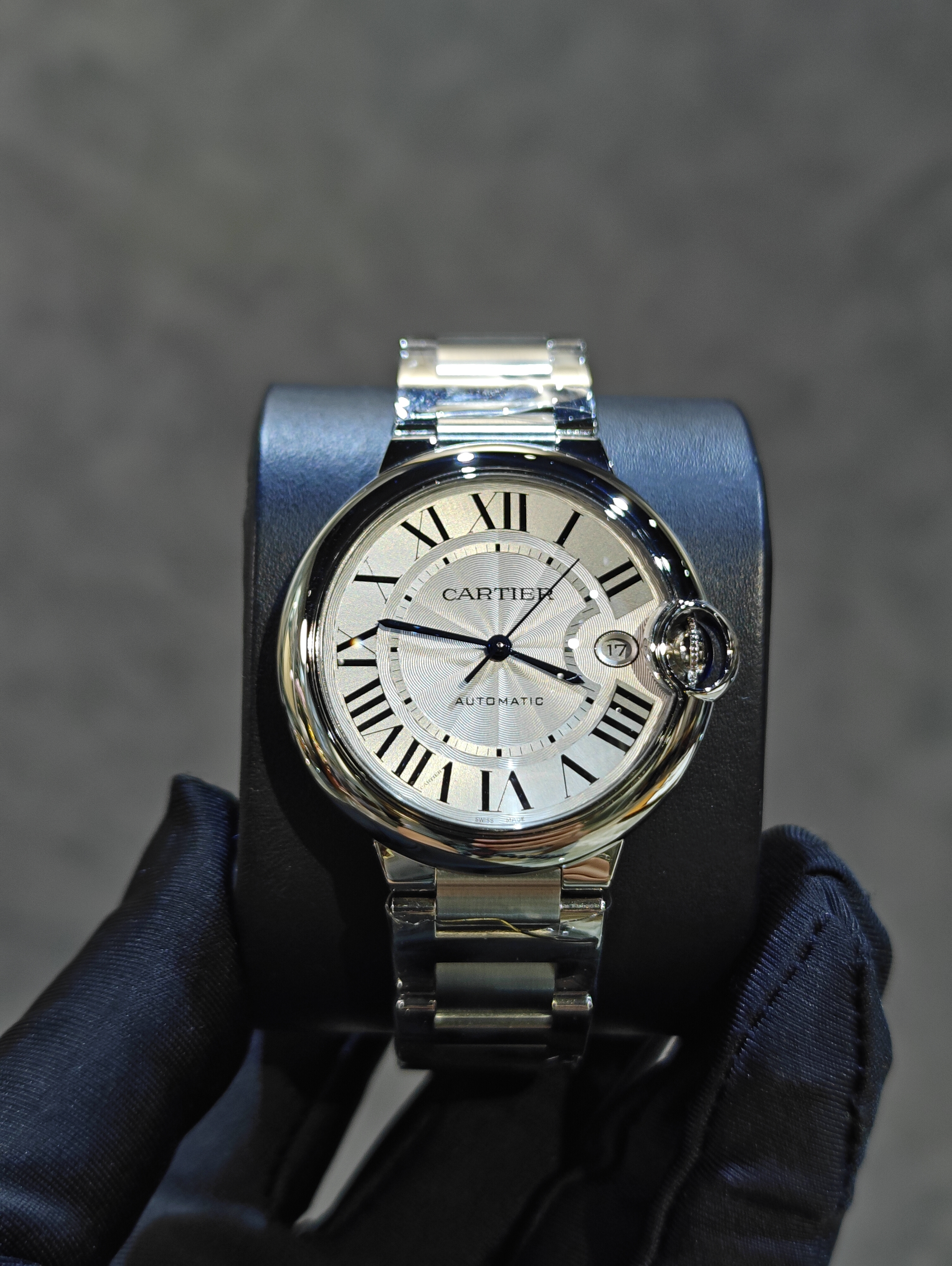 全新卡地亞 WSBB0049 銀色面BALLON BLEU DE 鋼42毫米 鋼帶腕錶