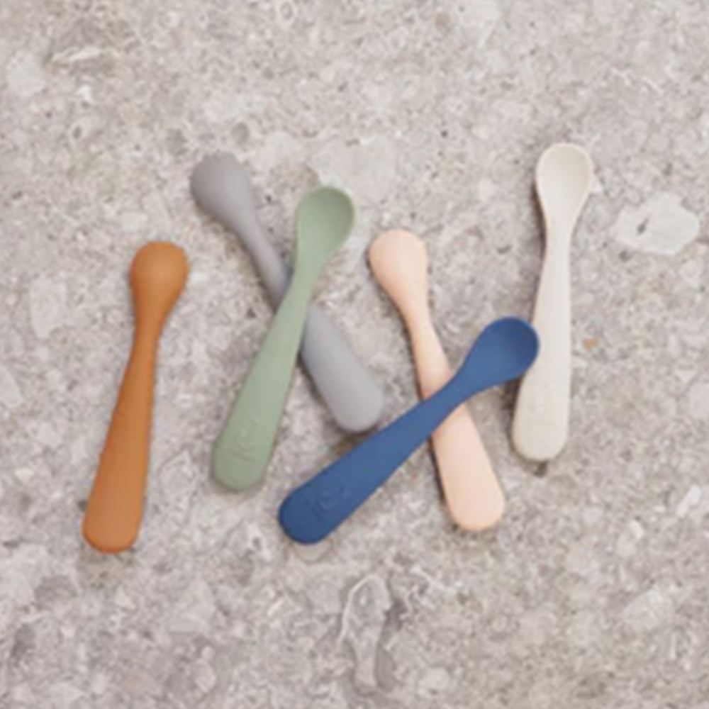 荷蘭Jollein 矽膠湯匙(2入)-Pale Pink