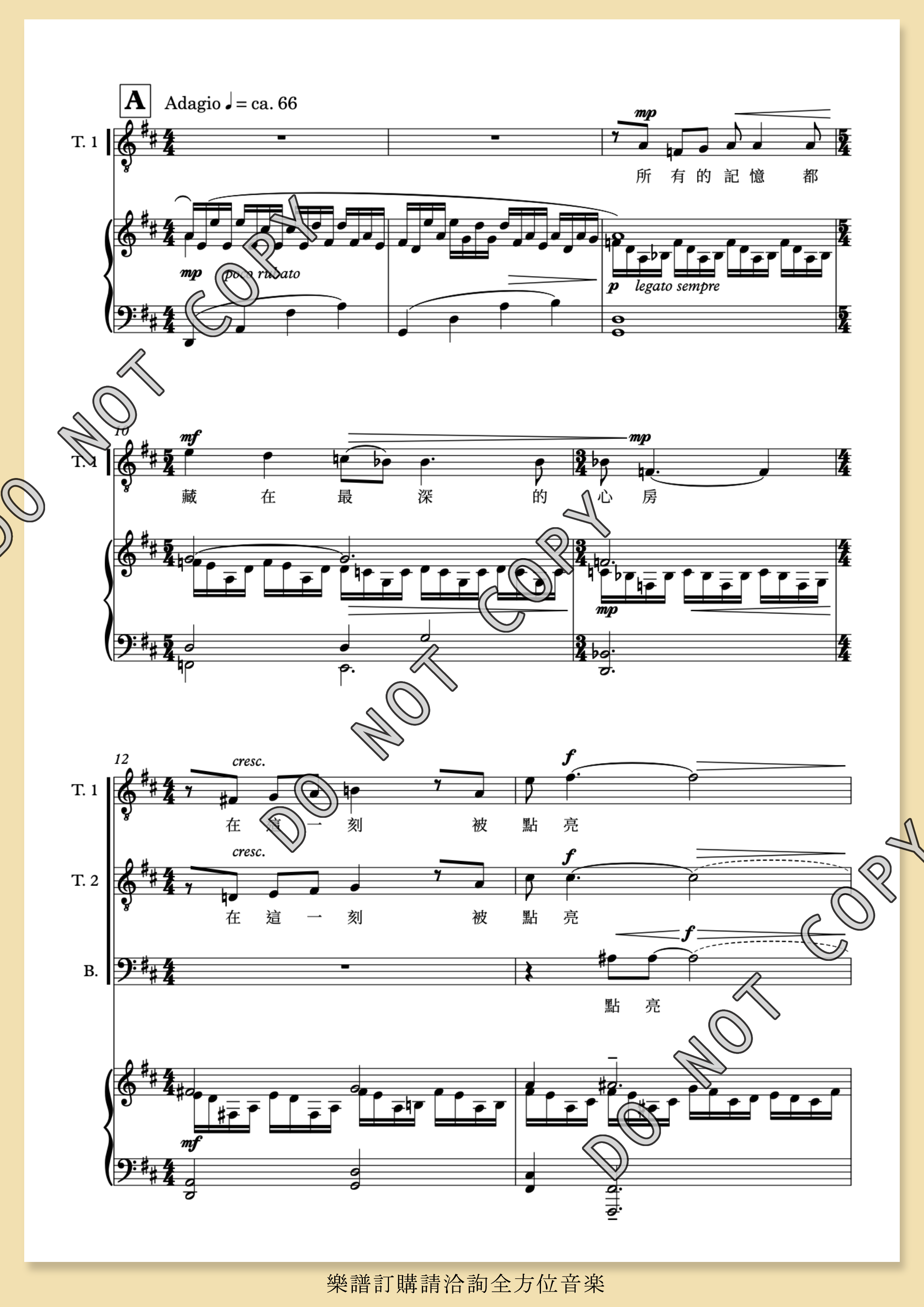 【男聲三部】《城南的星空》