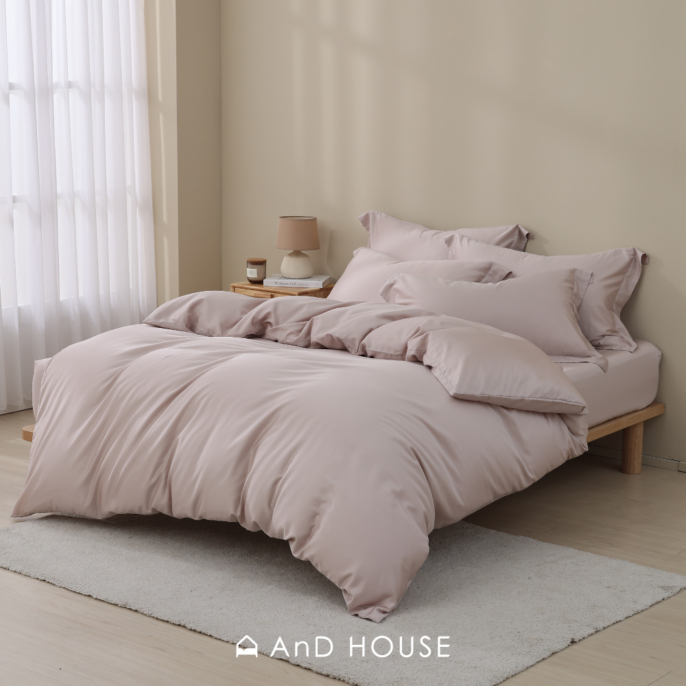 60支天絲棉｜67%天絲&33%純棉｜灰霧粉｜單品&床包被套組