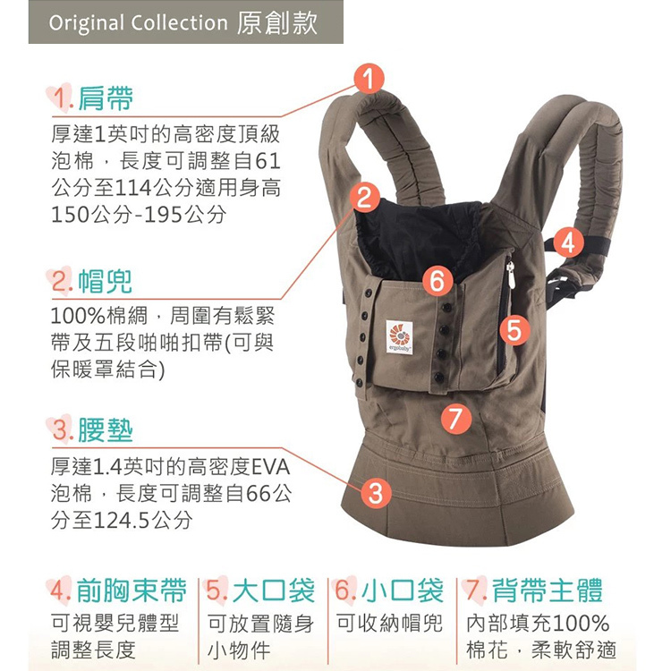【美國ERGObaby】爾哥寶寶原創款嬰童背帶