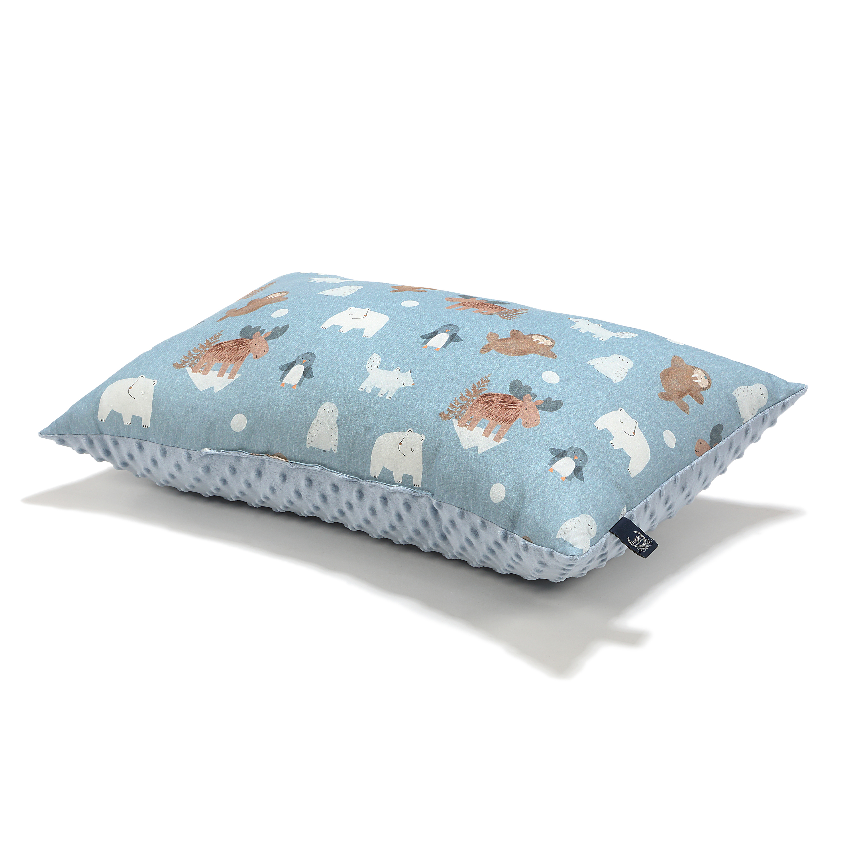 La Millou波蘭 豆豆大枕心｜北極好朋友(藍底)｜哥倫比亞藍
