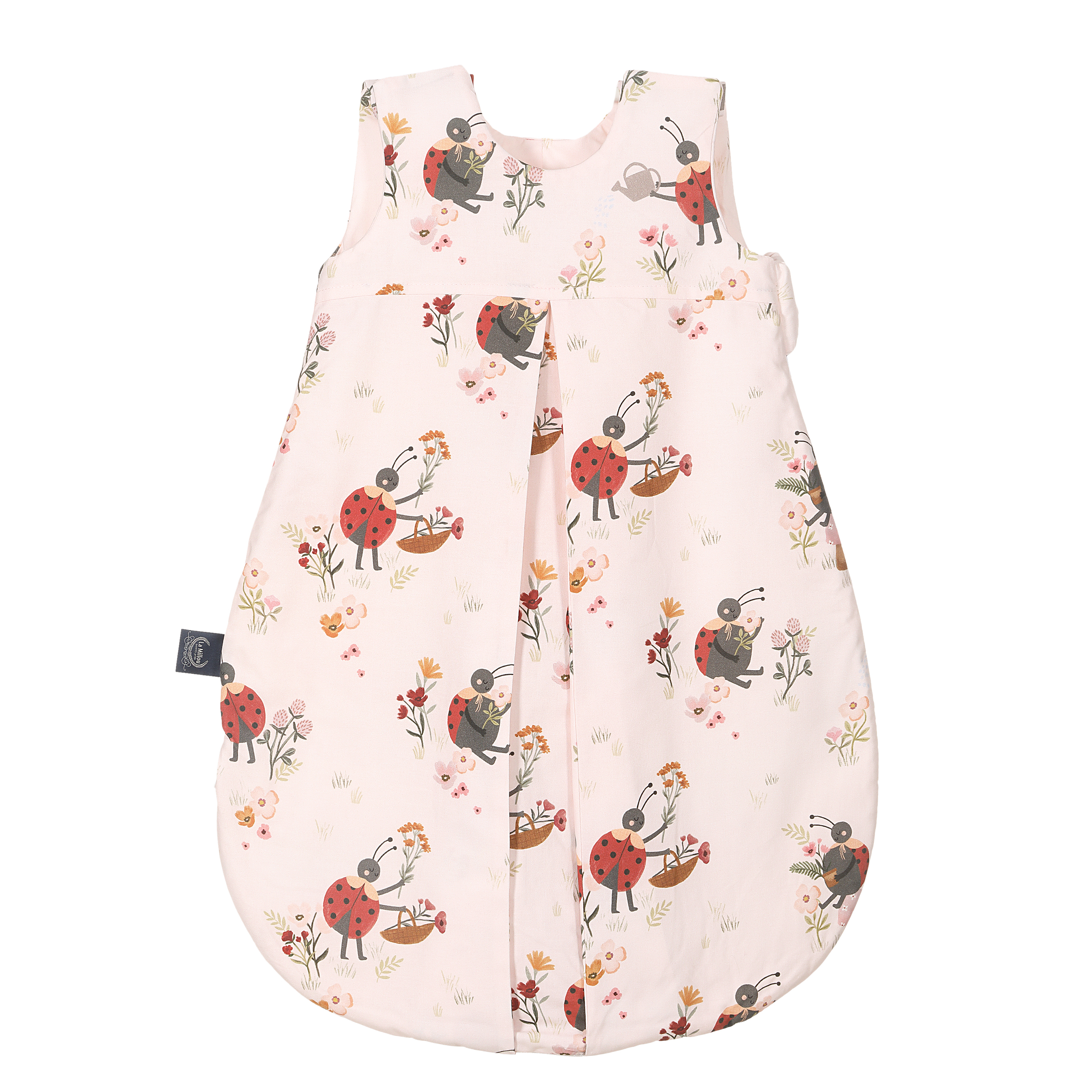 La Millou波蘭 抗菌竹纖涼感防踢被/防踢背心分腿扣(70cm)｜花蜜小瓢蟲