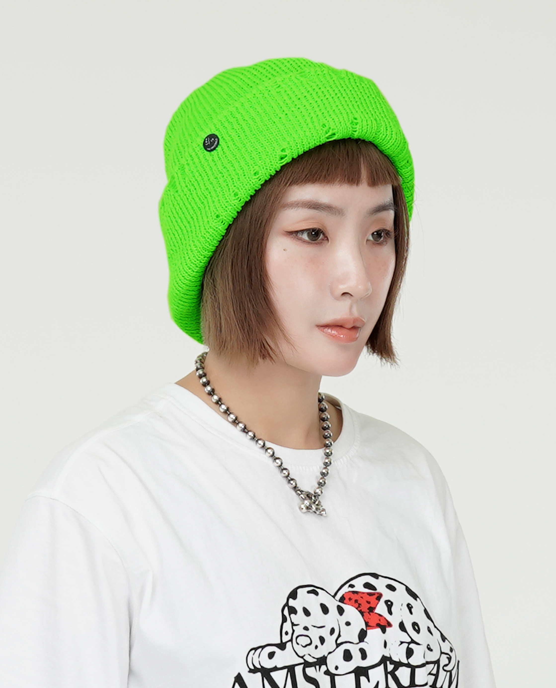 CPH CUFF KNIT CAP / AC DAMAGE - 24FW