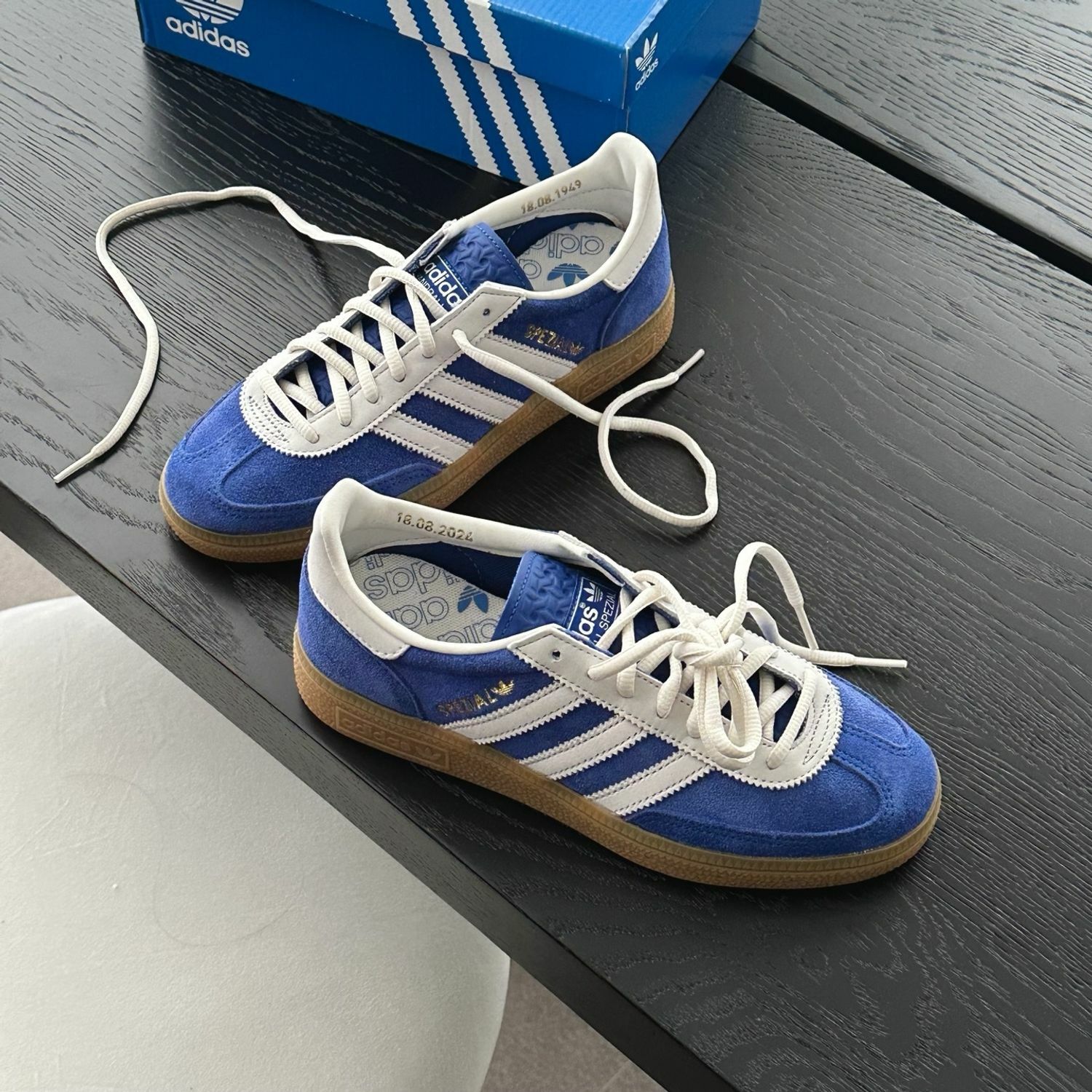 Adidas Originals Handball Spezial 75週年限定 寶藍色 藍白色 麂皮 復古 德訓鞋 T頭鞋 JP5278/預購