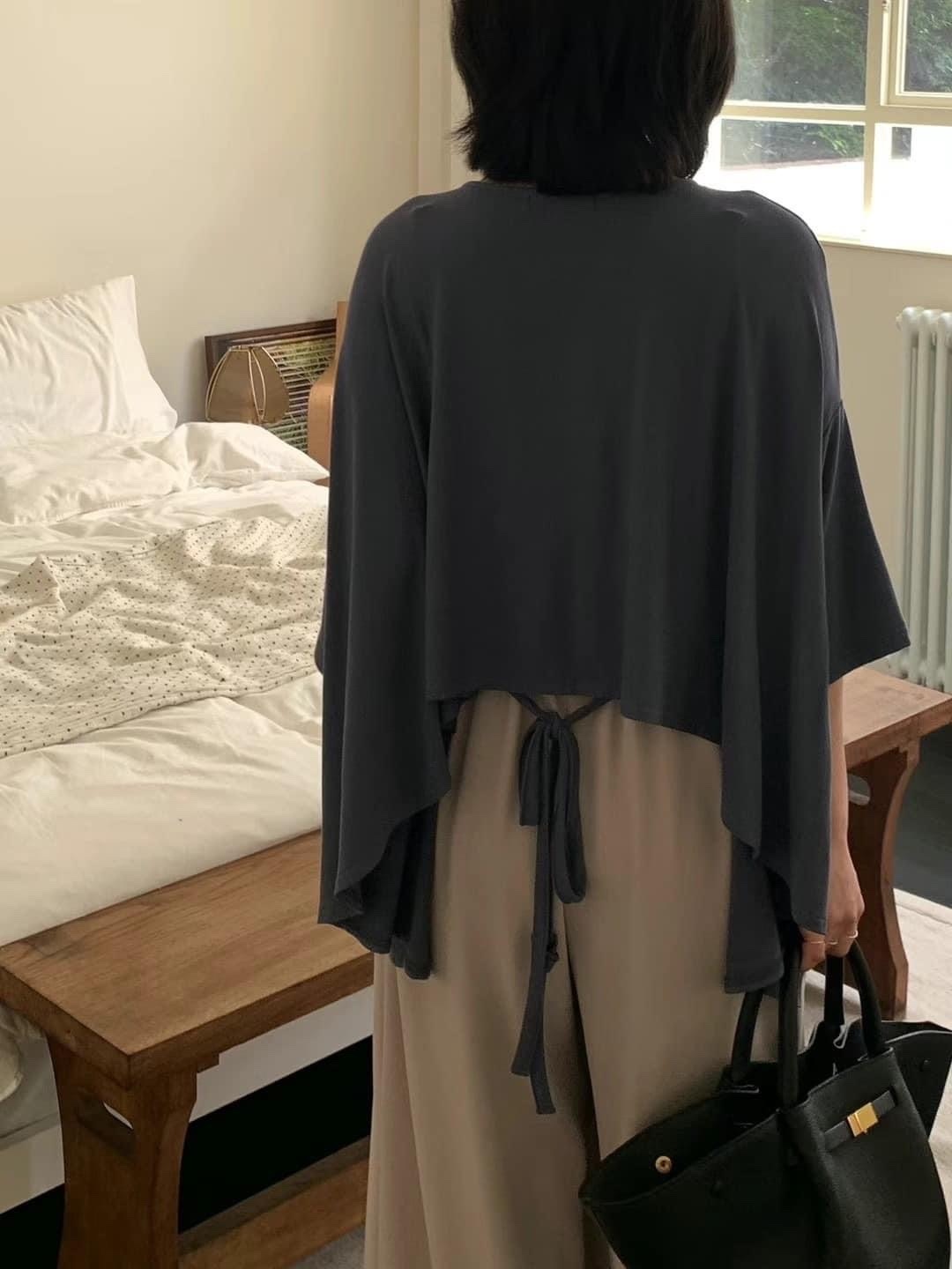 🇰🇷設計感寬鬆綁帶上衣
