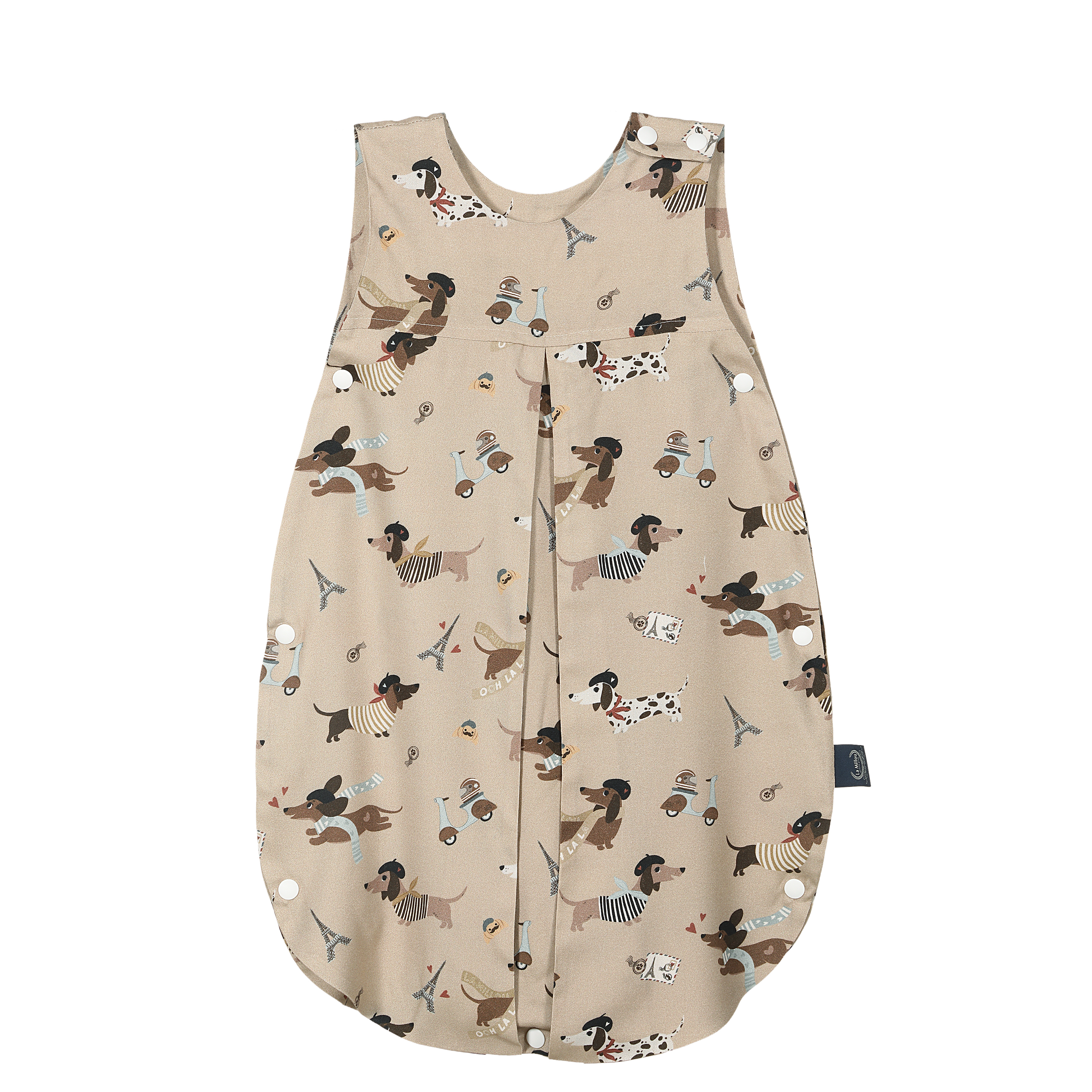 La Millou波蘭 抗菌竹纖涼感防踢被/防踢背心分腿扣(70cm)｜巴黎臘腸狗