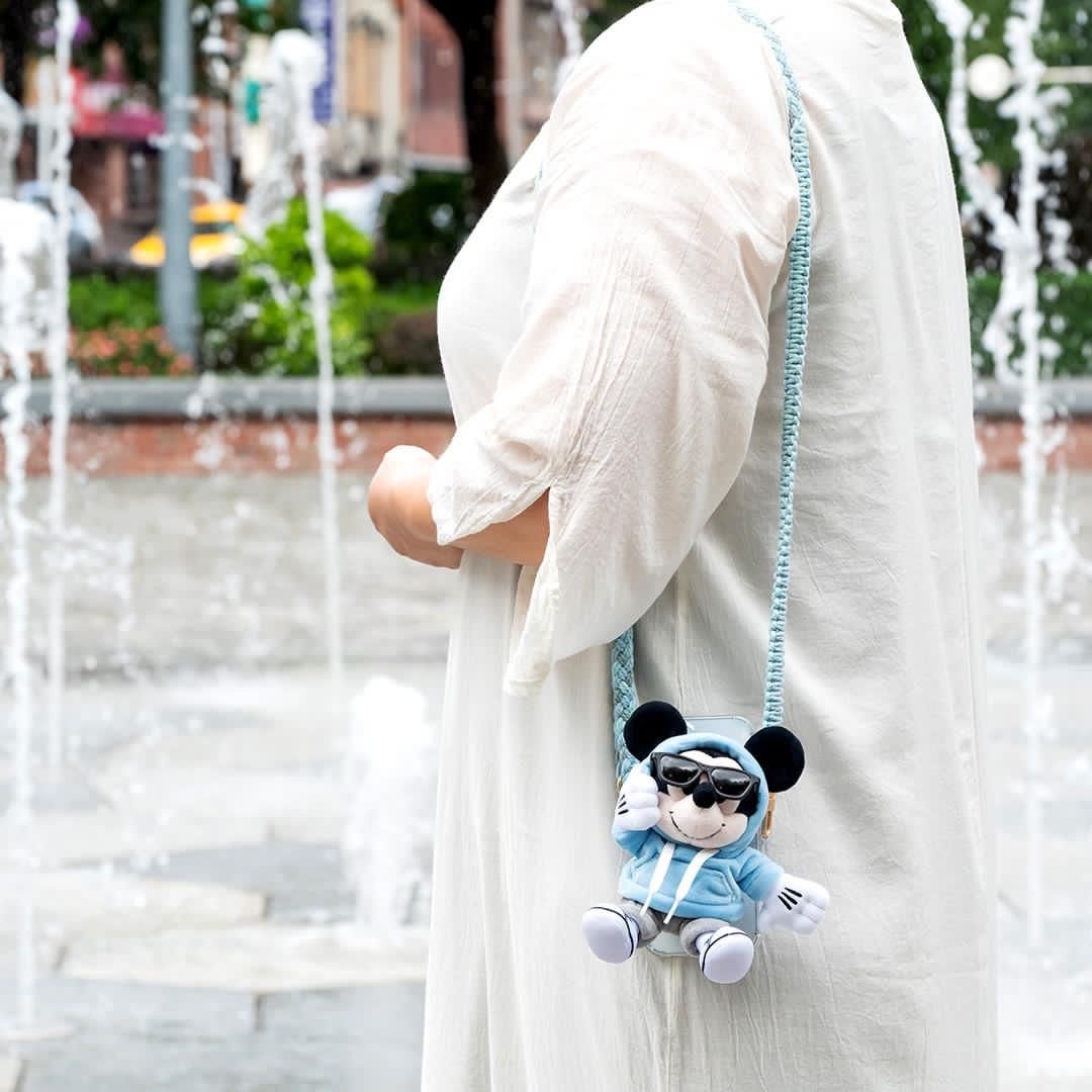 infoThink米奇系列絨毛公仔手機背夾