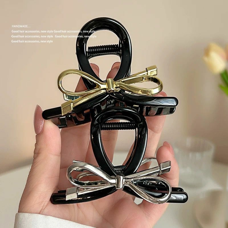 [2 FOR RM10] Metal Ribbon Bow Medium Hair Claw