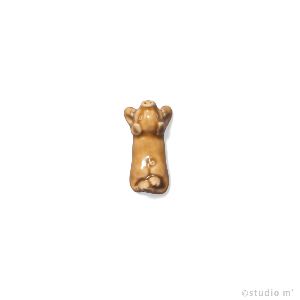 STUDIO M' - Boochan豬豬躺臥筷架 / 撐頭趴臥 / 焦糖