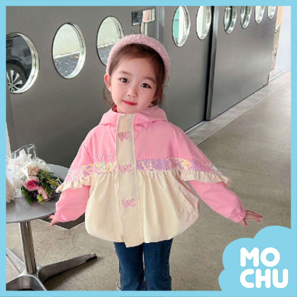 亮片蝴蝶結連帽外套