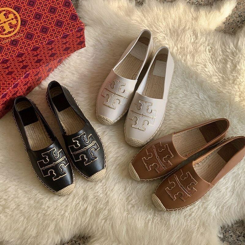 Tory Burch Espadrilles美國今年最新款Ines logo真皮漁夫鞋