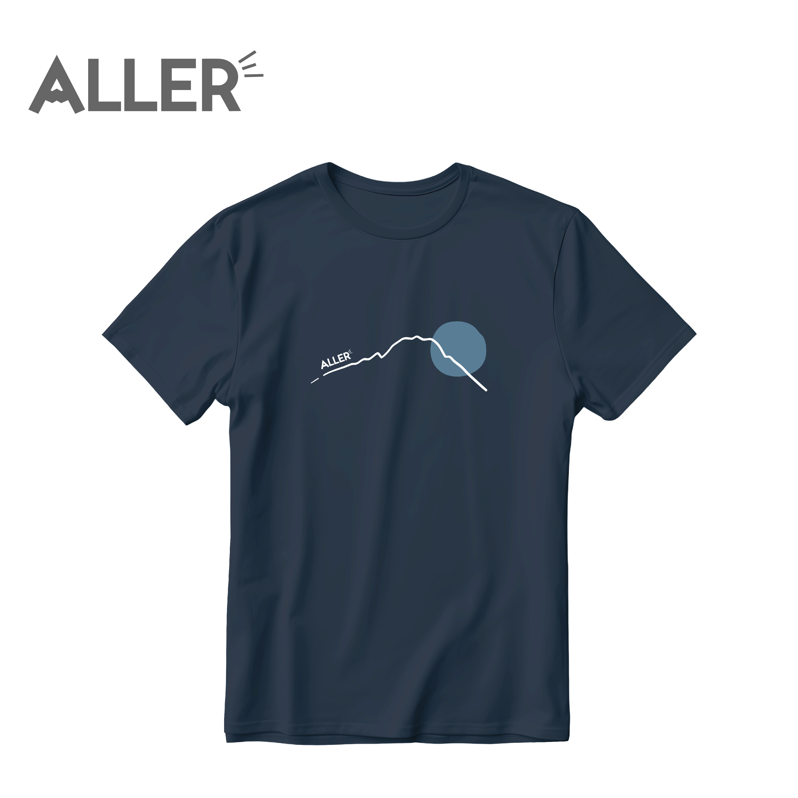 ALLER x 台灣阿里山 – 夕陽晚霞 短袖 T-shirt 中性款 莫代爾/排汗/透氣/快乾 10AL2001S-BA