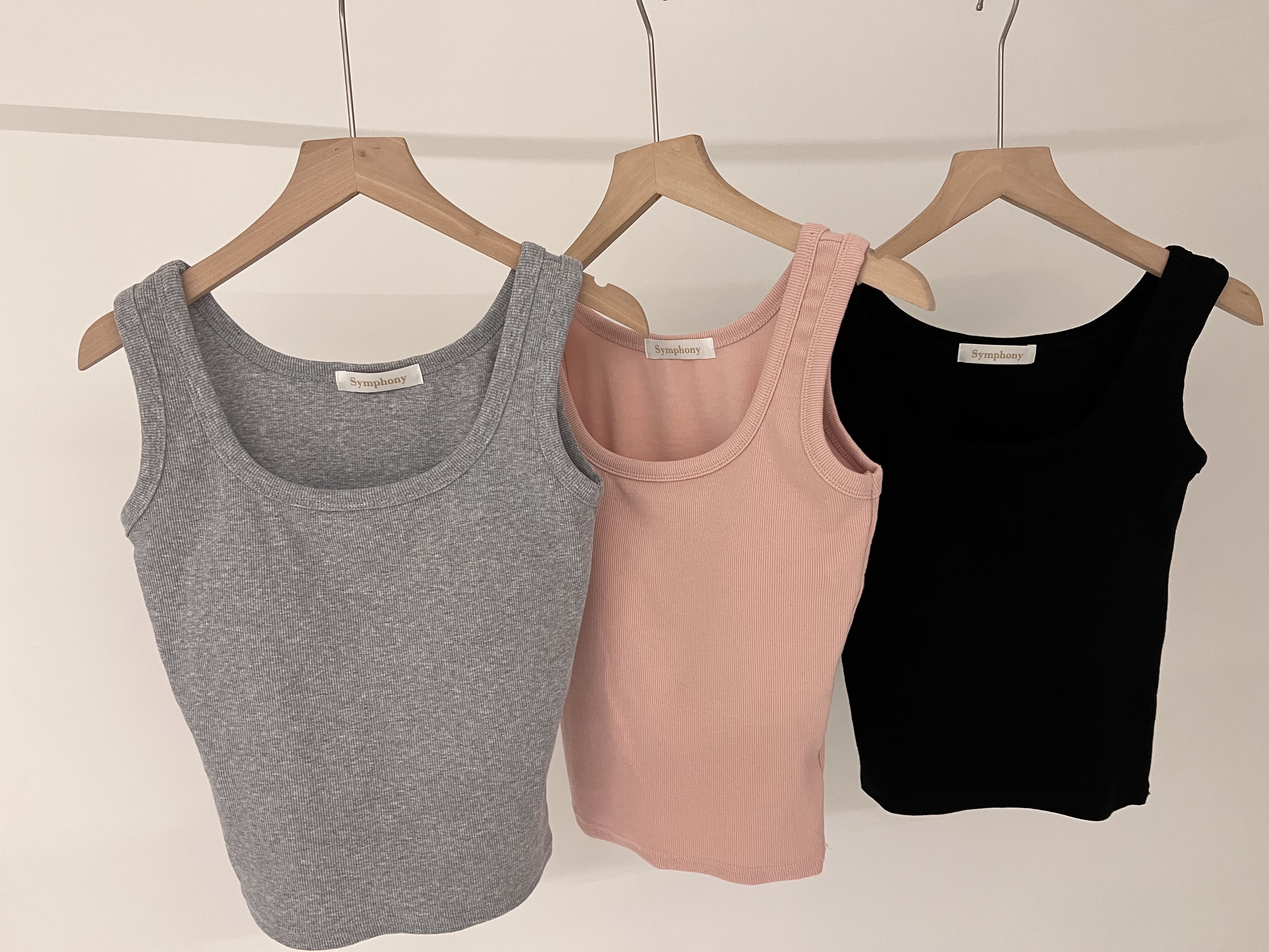 莫代爾棉U領附胸墊bratop